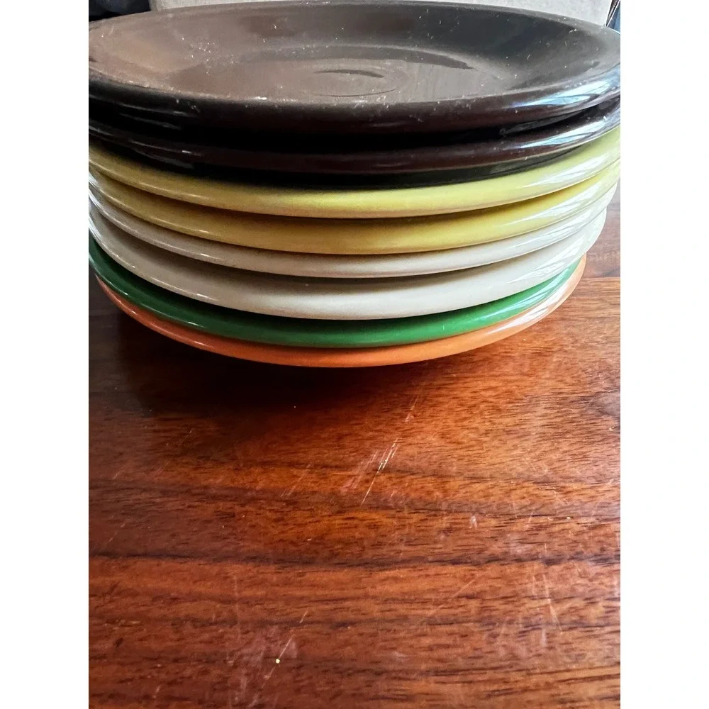 Fiesta Homer Laughlin China Co Lead Free Plates Set Of 8 Vibrant‎ Colors Vintage